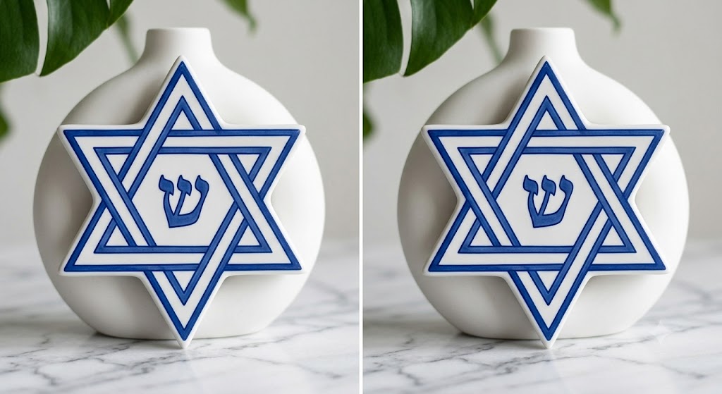 בית מזוזה מגן דוד דקורטיבי